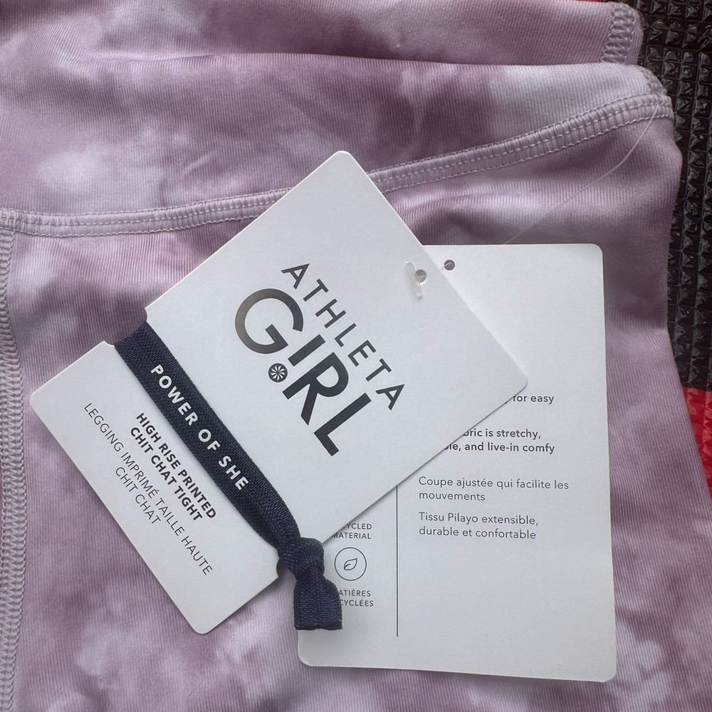 NWT ATHLETA GIRL
HIGH RISE PRINTED CHIT CHAT TIGHT
LEGGING size L 12 - Picture 7 of 7